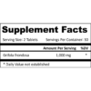 Pro-Liver & Pancreas supplement facts square